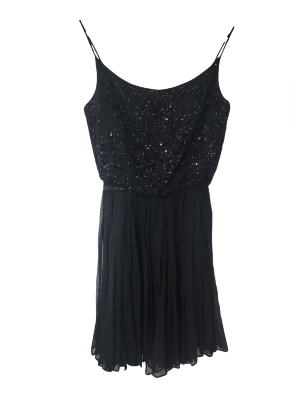 Vintage Marie Andree Black Sequin Evening Dress